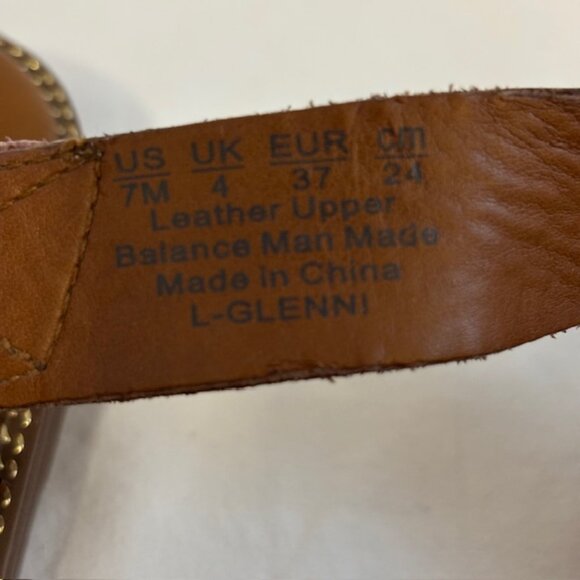 Franco Sarto Glenni Dark Brown Leather Strappy Thong Slingback Sandal Size 7M - Picture 10 of 11